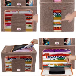BlushBees Brown Solid Wardrobe Storage Box image 5