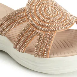 ELLE Embellished Open Toe Flatform Heels image 3