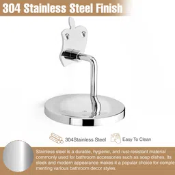 gloxy Apple Design Stainless Steel Soap Holder | Rustproof Soap Stand for Bathroom Stainless Steel Toilet Paper Holder image 2