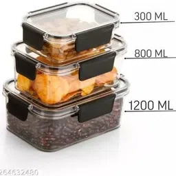 shineandserve Plastic Utility Container - 300 ml, 800 ml, 1200 ml image 1