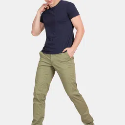 t-base Men Regular Fit Mid-Rise Joggers Trousers image 5