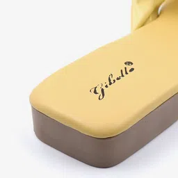 Gibelle Women Yellow Open Toe Flats image 3