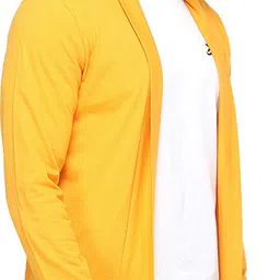 glampanda Men Jacket Style Full Sleeve Yellow Shrug image 3