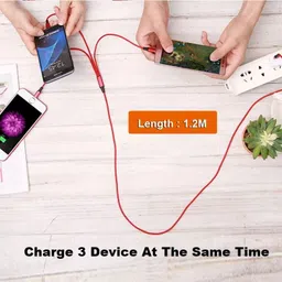 POZUB 3In1 Fast Charging Data Cable Compatible with All IOS & USB Type- C + Aux Cable Charging Pad image 5