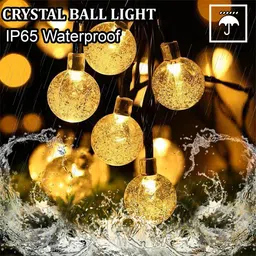 fizzytech 15 LEDs 3 m Yellow Flickering Ball Rice Lights image 3