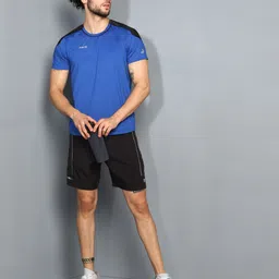pace international Color Block Men Black Sports Shorts image 2