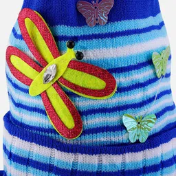PASSION PETALS Infants Striped Applique Woolen Beanie Cap image 3