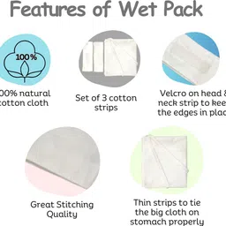 manushya life Wet pack cotton patti for body detox Satvic Lifestyle Gauze Medical Dressing image 5