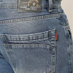 FEVER Men Blue Straight Fit Light Fade Jeans image 5