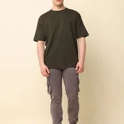 SILISOUL Pack of 2 Drop Shoulder Sleeves Cotton Bio Finish T-shirts image 4