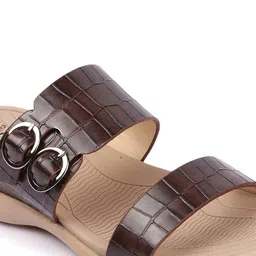 Carlton London Wedge Sandals with Laser Cuts image 4