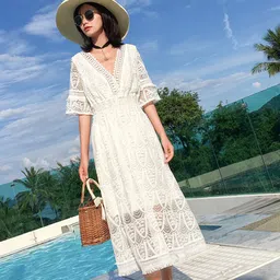 JC Mode Flutter Sleeve A-Line Dress image 3
