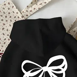 englishpremium Women Full Sleeve Printed Hooded Sweatshirt image 3