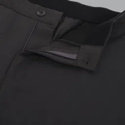 SUBTRACT Men Charcoal Grey Slim Fit Wrinkle Free Formal Trousers image 4