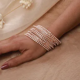 Jazz and Sizzle Set of 12 Rose Gold-Plated Beaded Bangles image 3