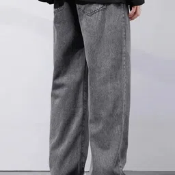 wanted Men Straight Fit Mid Rise Grey Jeans image 3