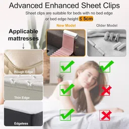 neermit 6 Anti-Slip Bed Sheet Holder Clip Set Kitchen Tool Set image 5