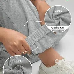 aurvy Women Solid Black Track Pants image 2