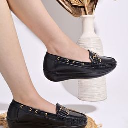 Shoetopia Girls Round Toe Horsebit Loafers-picture-44