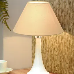 homesake Farmhouse Matte Table Lamp Bedroom White Rustic Bedside Nightstand Lamp Night Lamp-picture-21