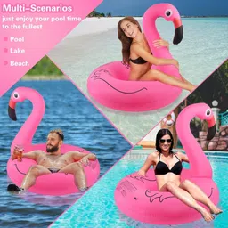 pamidhar Flamingo Swimming Inflatable Float for Adults & Kids,Flamingo Inflatable Pool Inflatable Swimming Pool, Swimming Safety Tube, Pool Accessory, Inflatable Toy Pump image 5