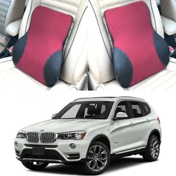 oshotto Black, Red Fabric, Leatherite Car Pillow Cushion for BMW-picture-12