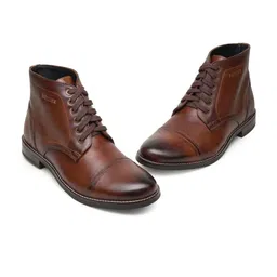 RAPAWALK Men Mid Top Leather Regular Boots image 4