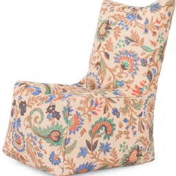 style homez Large CANVAS CLASSIC CHAIR, Cotton Floral Printed Bean Bag Chair With Bean Filling-picture-13