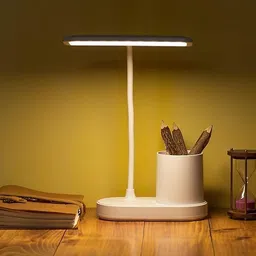 satnammobiles Elegant LED Desk Lamp with Organizer Base – Warm Light for Study, Work & Decor Study Lamp image 2