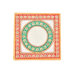 fashion bizz Multicolour Marble Puja Chowki for God Idols image 2