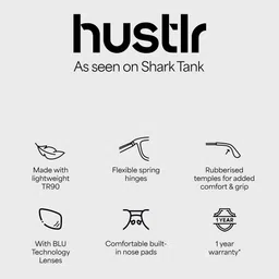 Lenskart HUSTLR Kids Black Zero Power Bluecut & Antiglare Computer Eyeglasses image 3