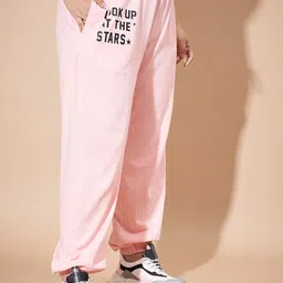 AUSTIVO Plus Size Typography Printed Round Neck Short Sleeves T-Shirt With Joggers image 2