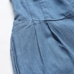 AngelFab Women Blue Straight Fit High-Rise Pleated Culottes Trousers image 5