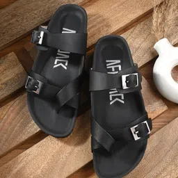 AfroJack Men Leather One Toe Flats With Buckles image 5