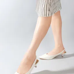 Carlton London Pointed Toe Kitten Heeled Pumps image 4