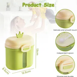 elephantboat Milk Powder Dispenser Double Layer Portable Storage - PP material image 2