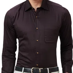 raymond Men Slim Fit Self Design Spread Collar Formal Shirt-picture-10