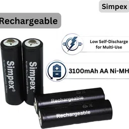simpex 3100mAh High Power Ni-Mh AA Ready to Use Rechargeable Battery image 3