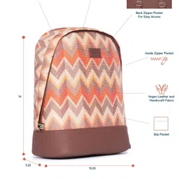 zouk Small 12 L Backpack Tidal Wave Dome Daypack image 4