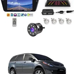 rkpsp 7 Inch 16:9 TFT LED Car Rearview Monitor Mirror with Touch Button With White Parking Sensor & Camera For Aria Universal For All Models Car Stereo-picture-14