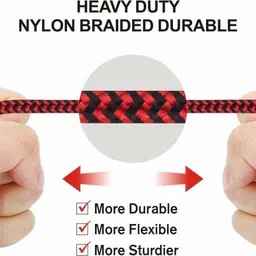 BOLT Lightning Cable 1 m Nylon Braided USB Lightning Cable Data Sync & Fast Charging Cable image 5