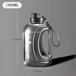 brezleen Gallon Water Bottle,Large Water Bottle with Portable Handle,Big Water Jug 1800 ml Bottle image 3