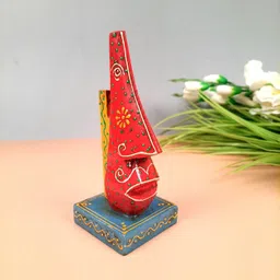 apkamart spectacle holder wooden stand | eyeglass holder desk organizer Decorative Showpiece - 15 cm image 2