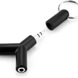 Rhobos Black 3.5Mm Y Type Stereo Audio Jack  Phone Converter-picture-20