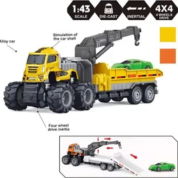 zuuluzrs 1:43 Friction Power Carrying Truck with Moveable Parts Die Cast Metal Model Toy image 3