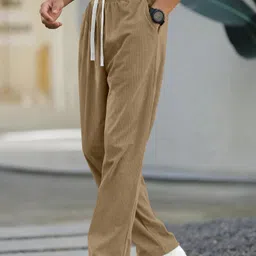 praizy Men Solid Beige Track Pants-picture-20
