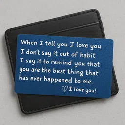 theprinthub Blue Love Wallet Card | Matte Finish Durable ATM Size Gift for Couples Greeting Card-picture-32