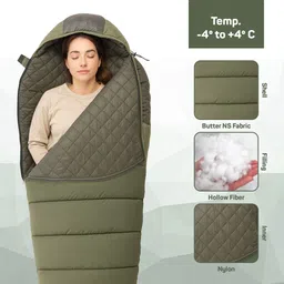 rocksport Zanskar -4°C to +4°C Reversible Sleeping Bag for Adult with Air Pillow Camping Sleeping Bag image 3