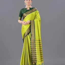 prihal art Unstitched Cotton Silk Blouse Material Self Design-picture-11