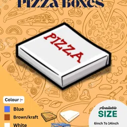 khaana packaging Pizza Box Cardboard Pizza Box Kraft 3ply Corrugated pizza box size - 7X7X1.5'' inch (7 inch) Pizza Packaging Box image 4